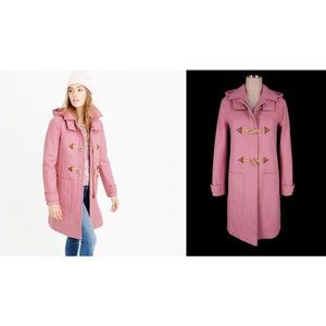 J. Crew 4 Tall Melton Wool Toggle Coat in Pink